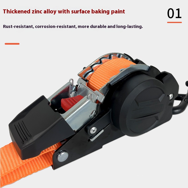 Retractable Ratchet Straps (1,209lb Break Strength) - Heavy Duty Auto Self Retracting Tie Down Straps for Truck, Cargo Trailer, Motorcycle